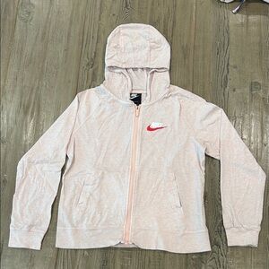 Nike Kids Light Pink Zip-Up Hoodie